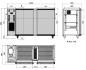 Preview: TAVX/2G-R2 (25) Kühlpult Getränkekühler Flaschenkühlschrank, Edelstahl, 2 Glastüren, 375 Liter
